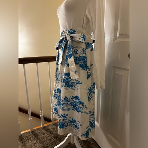 Ann Taylor Floral Toile Pleated Tie Waist Midi Skirt NWT! - Picture 14 of 14